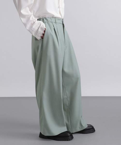 HARE（ハレ）の「【SETUP対応】リネンライクイージーワイドパンツ(HARE)（その他パンツ・メンズ・グリーン/ブラック/グレー・FREE）」の7枚目の写真