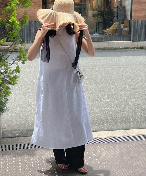 Isn't She?(イズントシー)の「サマーカラースリーブレスワンピース(ワンピース・レディース・ホワイト・FREE)」の17枚目の写真