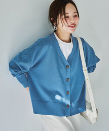 [ 田中亜希子さんコラボ ]ショート＆ロング丈 UVカットセミシアーニットカーディガン