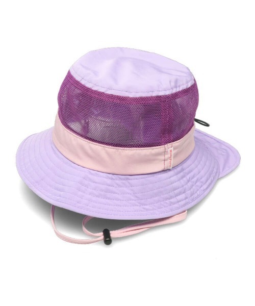 Kids Foret(キッズフォーレ)の「日よけたれ付きメッシュ切替撥水ハット・帽子(ハット・キッズ・ラベンダー/ブルー・56/54/50/52)」の7枚目の写真