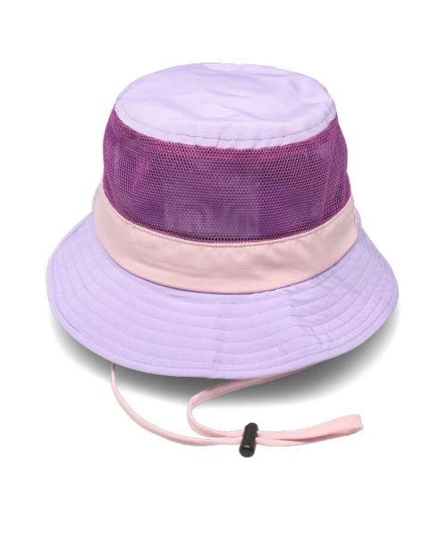 Kids Foret(キッズフォーレ)の「日よけたれ付きメッシュ切替撥水ハット・帽子(ハット・キッズ・ラベンダー/ブルー・56/54/50/52)」の5枚目の写真