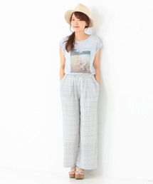 Another Edition | プリントイージーパンツ/ AEBC PRT EASY WID PT(その他パンツ)