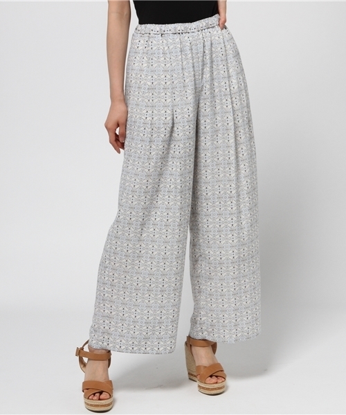 Another Edition(アナザーエディション)の「プリントイージーパンツ/ AEBC PRT EASY WID PT◆(その他パンツ・レディース・オフホワイト/ライム・フリー)」の15枚目の写真