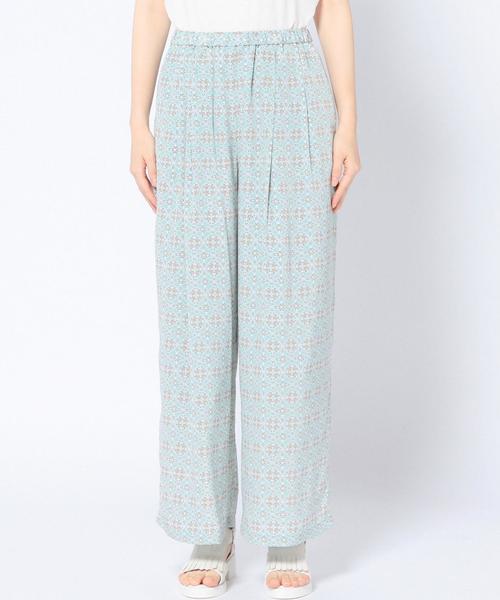 Another Edition(アナザーエディション)の「プリントイージーパンツ/ AEBC PRT EASY WID PT◆(その他パンツ・レディース・オフホワイト/ライム・フリー)」の6枚目の写真