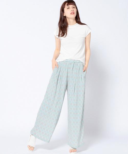 Another Edition(アナザーエディション)の「プリントイージーパンツ/ AEBC PRT EASY WID PT◆(その他パンツ・レディース・オフホワイト/ライム・フリー)」の17枚目の写真