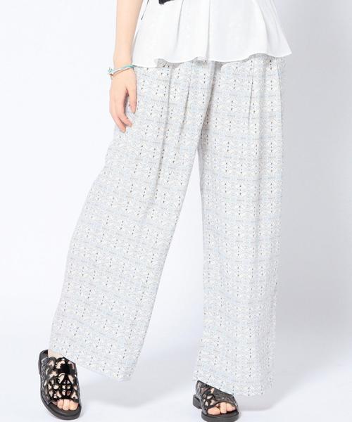 Another Edition(アナザーエディション)の「プリントイージーパンツ/ AEBC PRT EASY WID PT◆(その他パンツ・レディース・オフホワイト/ライム・フリー)」の19枚目の写真
