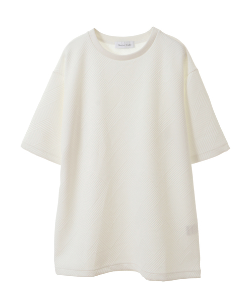 MASTER FRAME(マスターフレーム )の「【MASTER FRAME】ブリスタージャガードTシャツ(Tシャツ/カットソー・メンズ・ベージュ/ブラック/ホワイト・4/3/2)」の6枚目の写真