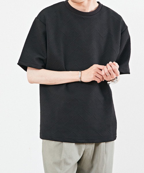 MASTER FRAME(マスターフレーム )の「【MASTER FRAME】ブリスタージャガードTシャツ(Tシャツ/カットソー・メンズ・ベージュ/ブラック/ホワイト・4/3/2)」の18枚目の写真