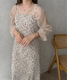 【apres jour clair】シアーワンピース＋花柄キャミワンピース【ZOZOTOWN限定アイテム】