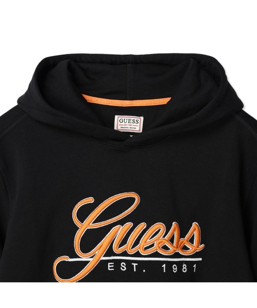 Guess(ゲス)の「Logo Beau Hoodie Sweatshirt(パーカー・メンズ・ホワイト/ブラック・LARGE/X-LARGE/MEDIUM/SMALL)」の4枚目の写真