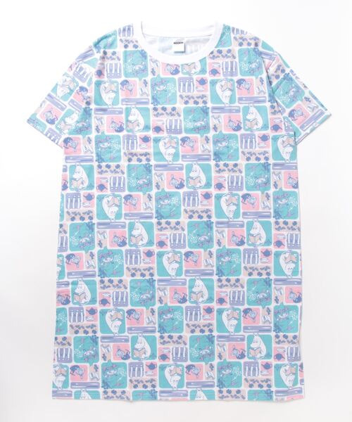 MOOMIN（ムーミン）の「【 MOOMIN 】 総柄プリントＴシャツワンピ 23（ワンピース・レディース・その他2/その他1・LARGE）」の2枚目の写真