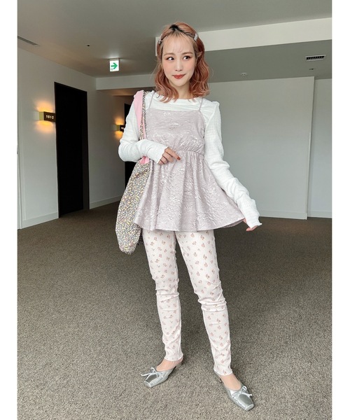 JUMELLE（ジュメロ）の「【着回し力抜群】ふくれジャガードトップ（シャツ/ブラウス・レディース・ブラック/ラベンダー・FREE）」の16枚目の写真