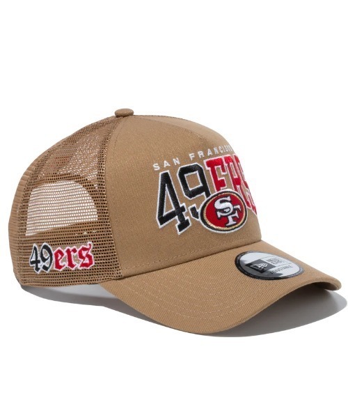 NEW ERA(ニューエラ)の「NEW ERA/ニューエラ キャップ 9FORTY A-Frame トラッカー NFL Trucker Cap サンフランシスコ・フォーティーナイナーズ カーキ 13515895(キャップ・メンズ・ベージュ・FREE)」の1枚目の写真