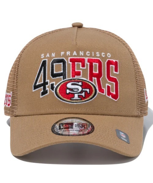 NEW ERA(ニューエラ)の「NEW ERA/ニューエラ キャップ 9FORTY A-Frame トラッカー NFL Trucker Cap サンフランシスコ・フォーティーナイナーズ カーキ 13515895(キャップ・メンズ・ベージュ・FREE)」の2枚目の写真