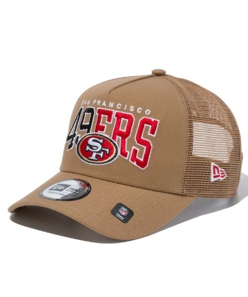 NEW ERA(ニューエラ)の「NEW ERA/ニューエラ キャップ 9FORTY A-Frame トラッカー NFL Trucker Cap サンフランシスコ・フォーティーナイナーズ カーキ 13515895(キャップ・メンズ・ベージュ・FREE)」の4枚目の写真
