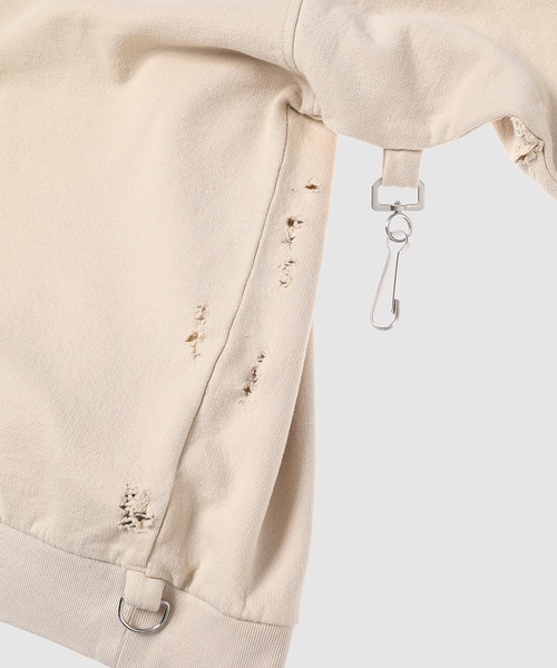 RAF SIMONS（ラフシモンズ）の「Washed big fit hoodie with claps and patch（パーカー・メンズ・ベージュ・XS/S）」の7枚目の写真