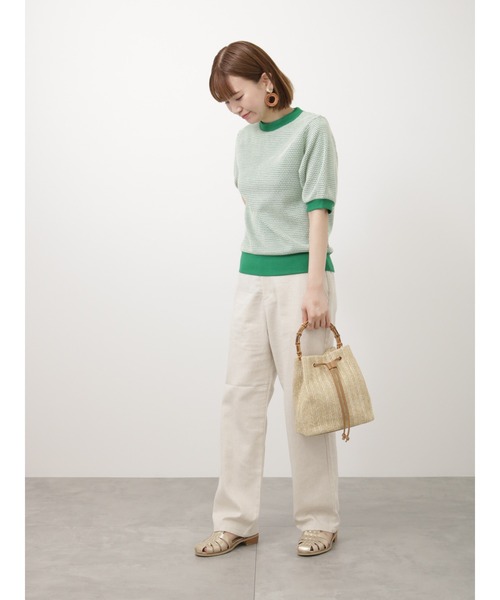 Lugnoncure（ルノンキュール）の「リネンブレンドパンツ（その他パンツ・レディース・オフホワイト/オレンジ/ネイビー・M/L）」の8枚目の写真