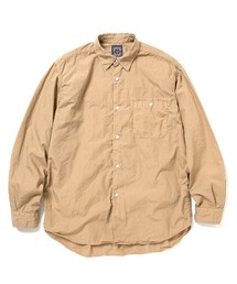 hobo/ホーボー ARTISAN L/S SHIRT COTTON BROAD MATCHA DYED アルチザンLSシャツ抹茶染