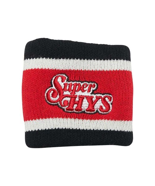 HYSTERIC GLAMOUR（ヒステリックグラマー）の「SUPER HYS刺繍 リストバンド（バングル/リストバンド・メンズ・ブラック/イエロー/ブルー・FREE）」の2枚目の写真