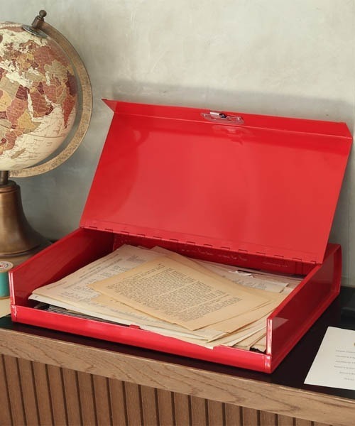 DULTON(ダルトン)の「DOCUMENT BOX/スチール 書類ボックス(収納グッズ・メンズ・ネイビー/イエロー/レッド/オリーブ/アイボリー・FREE)」の5枚目の写真