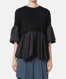 LE CIEL BLEU | ボリュームスリーブジャージートップ / Volume Sleeve Jersey Top(Tシャツ/カットソー)