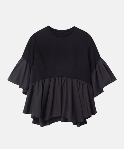 LE CIEL BLEU(ルシェルブルー)の「ボリュームスリーブジャージートップ / Volume Sleeve Jersey Top(Tシャツ/カットソー・レディース・ネイビー/ラベンダー/オフホワイト/ブラック・36)」の14枚目の写真