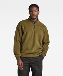 FLEECE HALF ZIP LOOSE SWEATER/フリースハーフジップ/オーバーサイズ