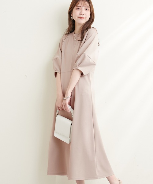 ボンポワン 3A クチュール ワンピース WEB限定】フレア袖太ベルトワンピース | natural couture