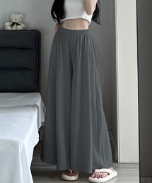 YUGA アイスシルク ワイドレッグパンツ