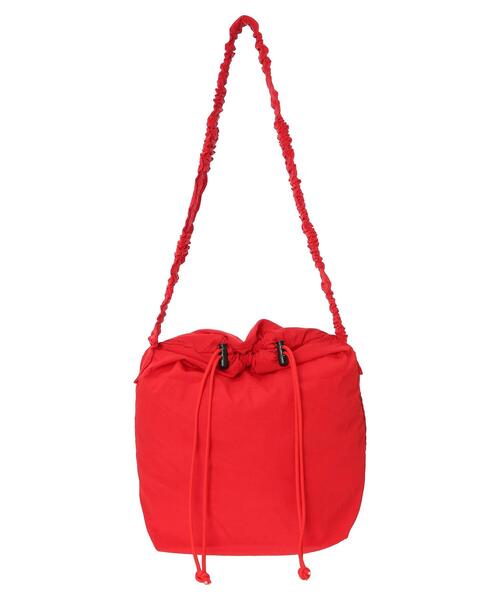 Green　Parks（グリーンパークス）の「・QUON　ドロストワンショルダーバッグ（ショルダーバッグ・レディース・ブラック/アイボリー/ブルー/レッド/グリーン・FREE）」の5枚目の写真