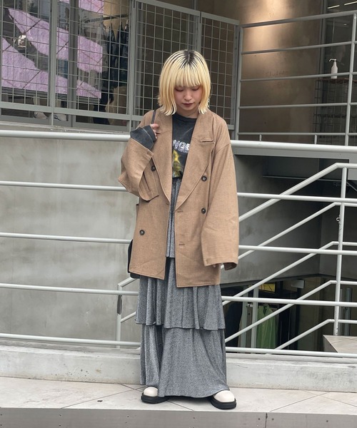 CIAOPANIC（チャオパニック）の「ラメカットティアードスカート（スカート・レディース・シルバー/ブラック/ホワイト・FREE）」の10枚目の写真