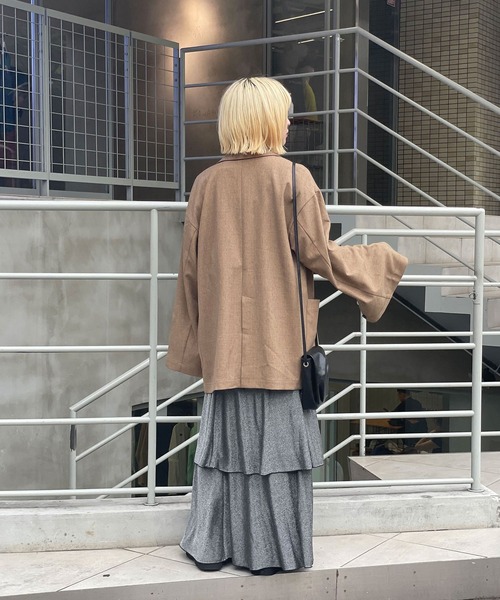 CIAOPANIC（チャオパニック）の「ラメカットティアードスカート（スカート・レディース・シルバー/ブラック/ホワイト・FREE）」の12枚目の写真