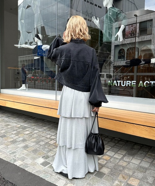 アメノチハレ　リボンジャガードティアードプルオーバー アメノチハレ リボンジャガードティアードプルオーバー リボンジャ