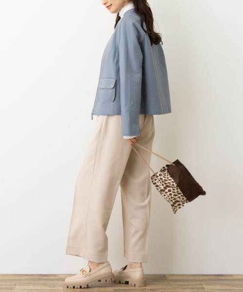 aunt lily(アントリリー)の「Wクロスセンターシームストレートパンツ(その他パンツ・レディース・グレイッシュベージュ/ブルー/ブラック・13号/15号/7号/9号/11号)」の9枚目の写真