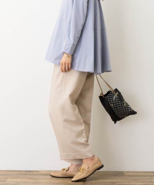 aunt lily(アントリリー)の「Wクロスセンターシームストレートパンツ(その他パンツ・レディース・グレイッシュベージュ/ブルー/ブラック・13号/15号/7号/9号/11号)」の12枚目の写真