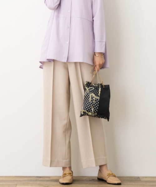 aunt lily(アントリリー)の「Wクロスセンターシームストレートパンツ(その他パンツ・レディース・グレイッシュベージュ/ブルー/ブラック・13号/15号/7号/9号/11号)」の11枚目の写真