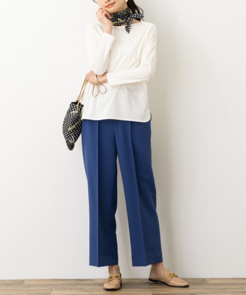 aunt lily(アントリリー)の「Wクロスセンターシームストレートパンツ(その他パンツ・レディース・グレイッシュベージュ/ブルー/ブラック・13号/15号/7号/9号/11号)」の13枚目の写真