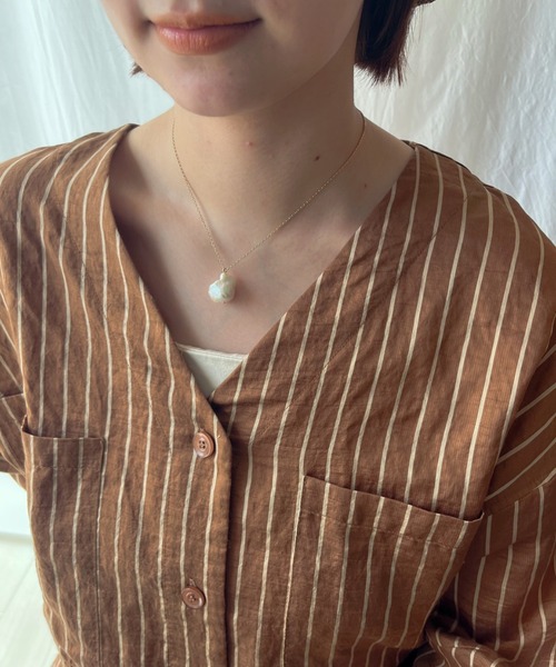 ciite'（シーテ）の「ドロップ淡水パール ネックレス（ネックレス・レディース・ゴールド/シルバー・FREE）」の6枚目の写真