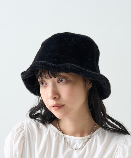 FREAK'S STORE(フリークスストア)の「ファー チューリップハット(ハット・レディース・ホワイト/ブラック/ベージュ/その他・ONE SIZE)」の2枚目の写真