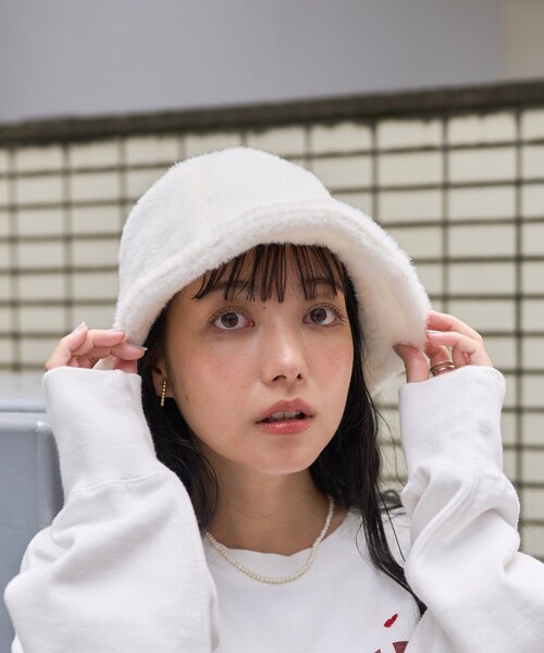 FREAK'S STORE(フリークスストア)の「ファー チューリップハット(ハット・レディース・ホワイト/ブラック/ベージュ/その他・ONE SIZE)」の5枚目の写真