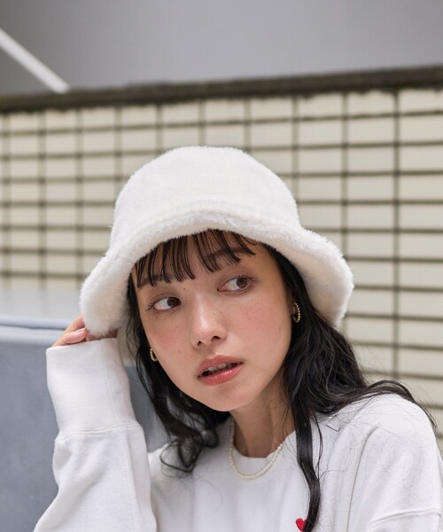 FREAK'S STORE(フリークスストア)の「ファー チューリップハット(ハット・レディース・ホワイト/ブラック/ベージュ/その他・ONE SIZE)」の6枚目の写真