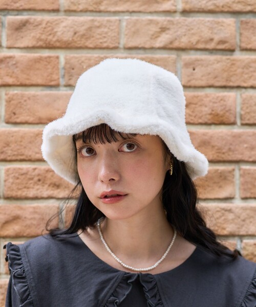 FREAK'S STORE(フリークスストア)の「ファー チューリップハット(ハット・レディース・ホワイト/ブラック/ベージュ/その他・ONE SIZE)」の9枚目の写真