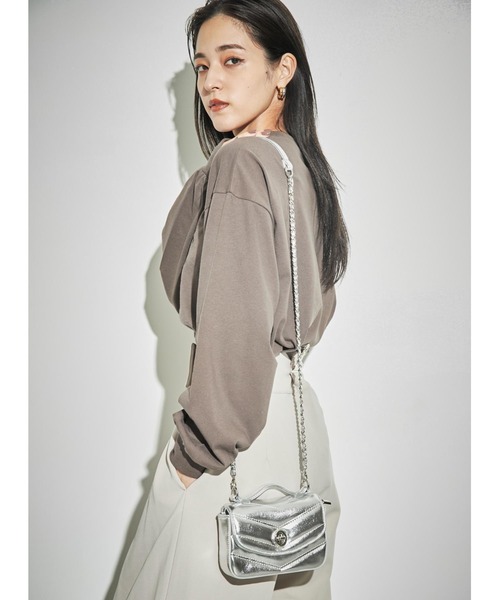 ANAP(アナップ)の「キルティングミニショルダーバッグ(ショルダーバッグ・レディース・ピンク/ブラック/シルバー・FREE)」の15枚目の写真
