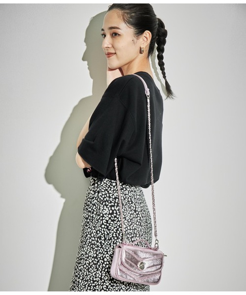 ANAP(アナップ)の「キルティングミニショルダーバッグ(ショルダーバッグ・レディース・ピンク/ブラック/シルバー・FREE)」の13枚目の写真