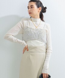 Ray BEAMS | Ray BEAMS / ミックス フェザー ビスチェ(キャミソール)