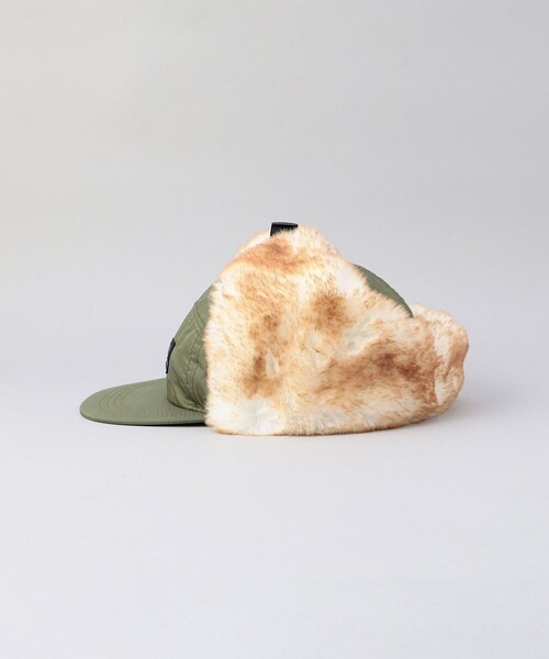 POLeR（ポーラー）の「POLeR/ポーラー FLIGHT NYLON FUR FLAP CAP/フライト ナイロンファーフラップキャップ（キャップ・メンズ・ネイビー/ブラック/オリーブ・ONE SIZE）」の4枚目の写真