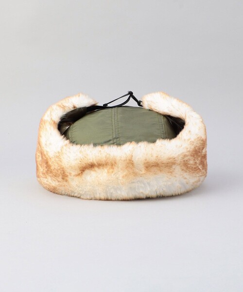 POLeR（ポーラー）の「POLeR/ポーラー FLIGHT NYLON FUR FLAP CAP/フライト ナイロンファーフラップキャップ（キャップ・メンズ・ネイビー/ブラック/オリーブ・ONE SIZE）」の5枚目の写真