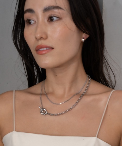 ebine（エビネ）の「金属アレルギー対応/Long Mantle Necklace/サージカルステンレス/ネックレス（ネックレス・レディース・シルバー/ゴールド・80ｃｍ）」の11枚目の写真