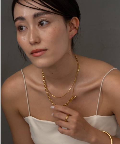 ebine（エビネ）の「金属アレルギー対応/Long Mantle Necklace/サージカルステンレス/ネックレス（ネックレス・レディース・シルバー/ゴールド・80ｃｍ）」の3枚目の写真