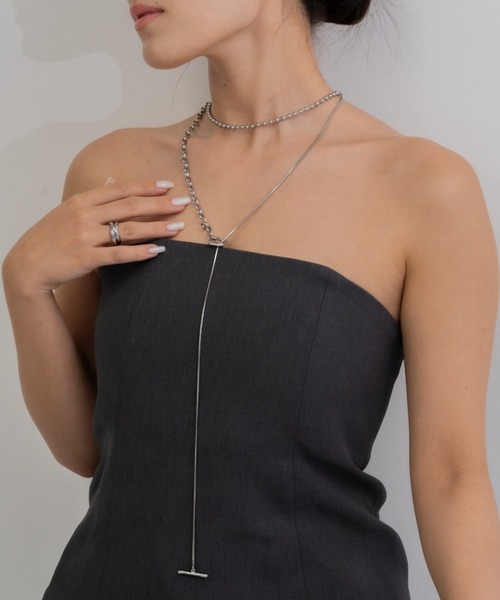 ebine（エビネ）の「金属アレルギー対応/Long Mantle Necklace/サージカルステンレス/ネックレス（ネックレス・レディース・シルバー/ゴールド・80ｃｍ）」の8枚目の写真